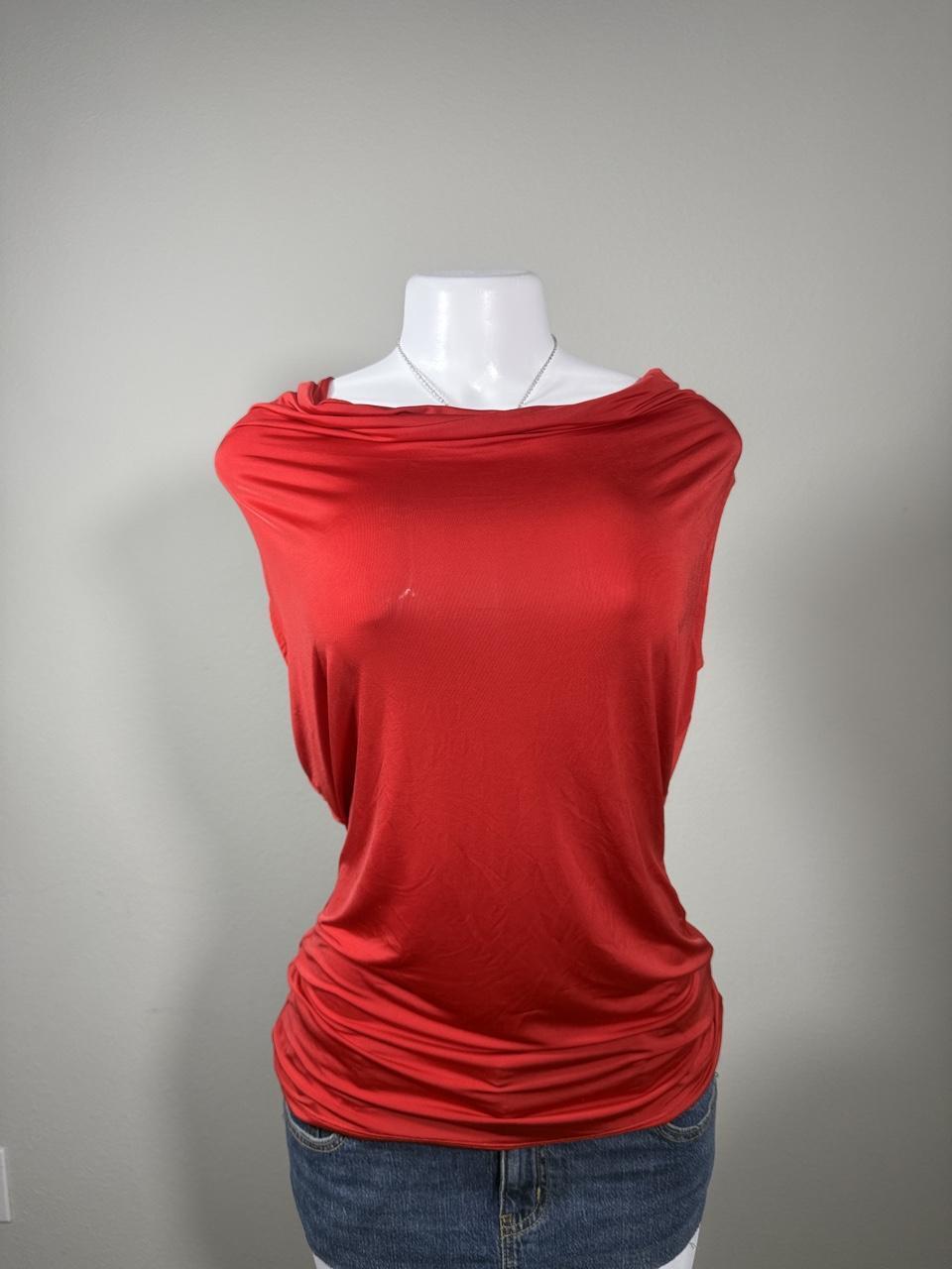 Worthington Ruched Drape Neck Top