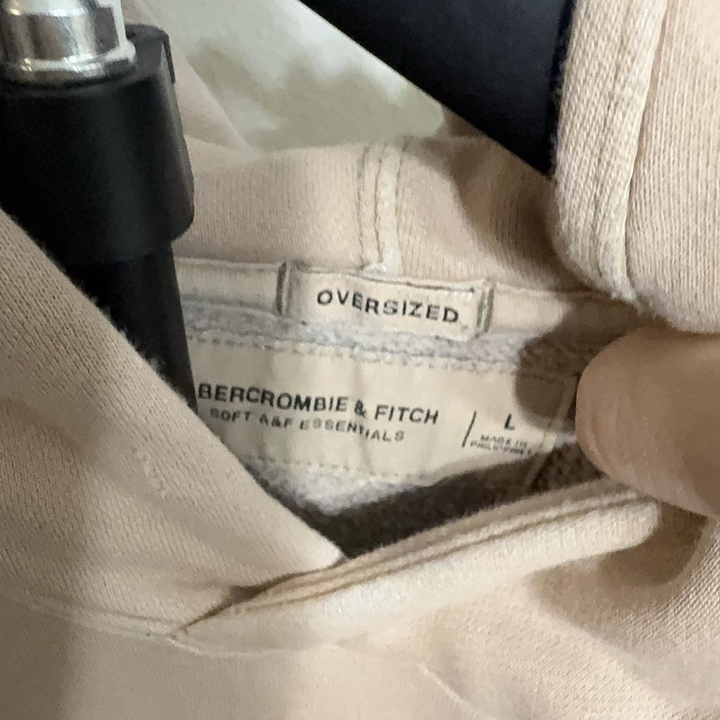 Abercrombie & Fitch Men's Tan and Cream Hoody