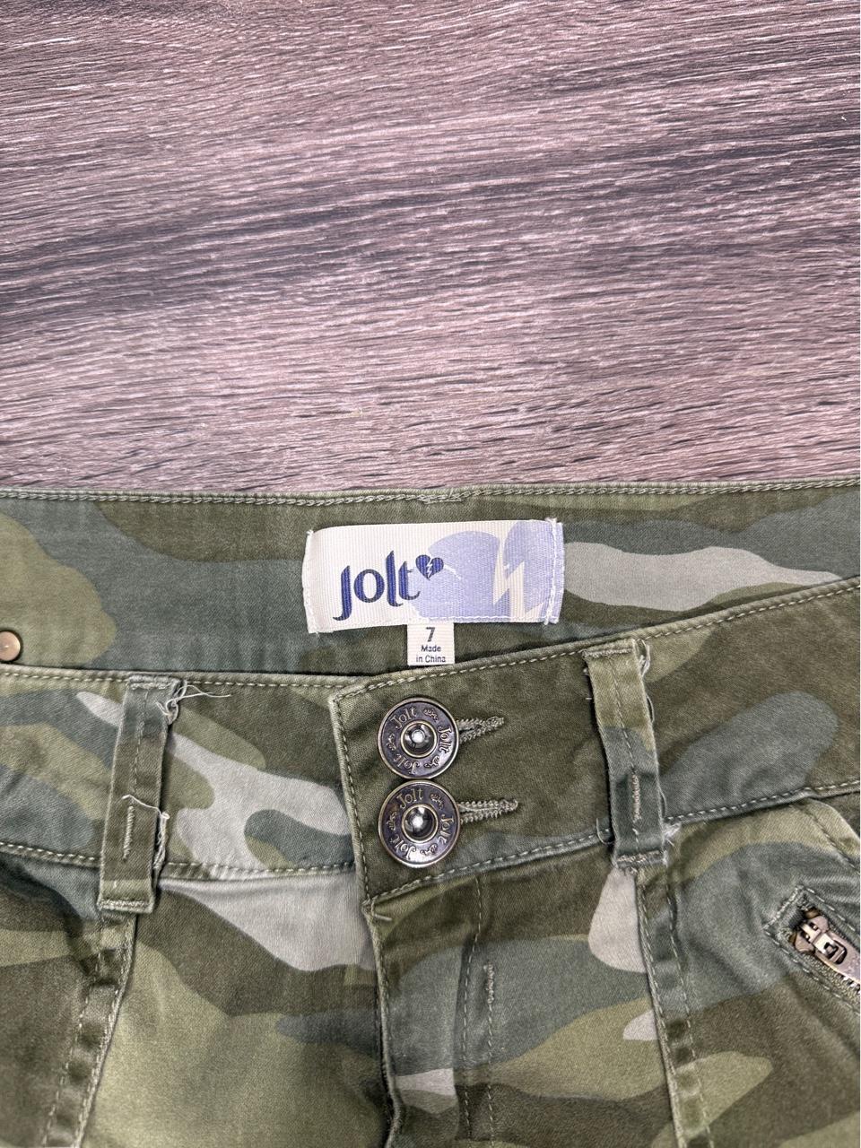 Vintage Y2K Jolt Camo Cargo Mini Shorts Womens Medium Army Grunge Streetwear