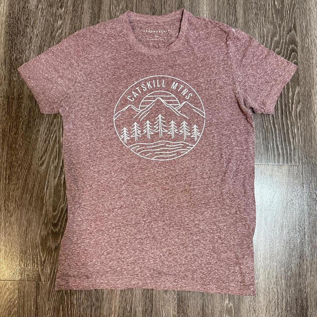 Aeropostale Men's Pink and Red Shirt