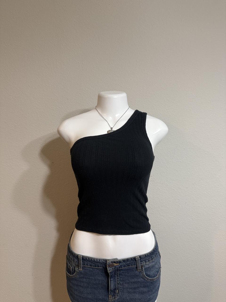 🖤 Y2K American Eagle One Shoulder Ribbed Tank 🖤
