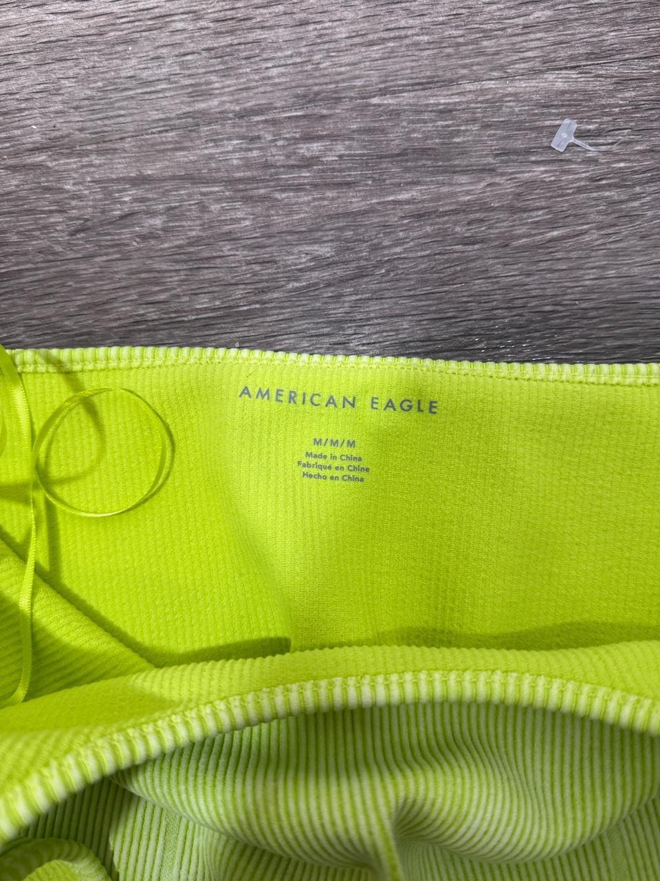 💚 American Eagle Lime Green Ribbed Halter Tank Top 💚