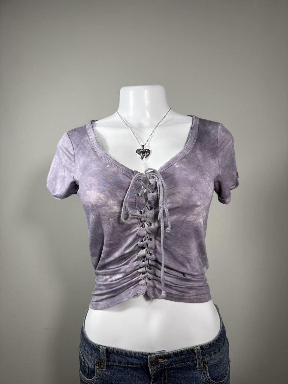 💜 American Eagle Soft & Sexy Lace-Up Tie Dye Tee 💜