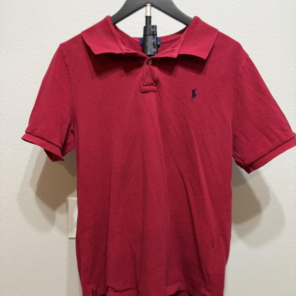 Polo Ralph Lauren Men's Red and Burgundy Polo-shirt